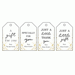   Personalized Gift Tag - Gold Stars
