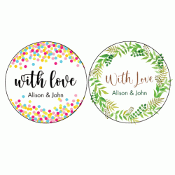   Personalized Gift Sticker - Circle Frame