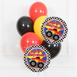 Birthday Monster Truck Balloon Bouquet (with weight)