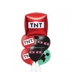 Minecraft TNT Cube Balloon Bouquet