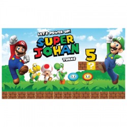    Personalized Super Mario Vinyl Banner
