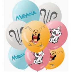 Latex Balloon Bouquet of 10 - Moana (with weight) 