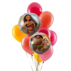 Moana & Latex Balloon Bouquet (with weight)