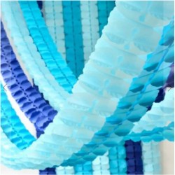 Four Leaf Clover Paper Flowers Garland Pack (Blue) 