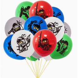 Latex Balloon Bouquet of 10 - Ninjago (with weight)