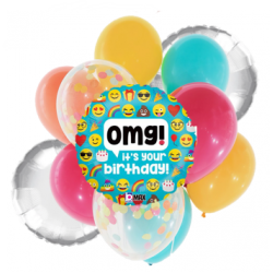 表情符號"OMG"氣球組合(連氣球座) 