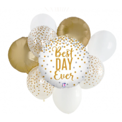  Best Day Ever Glittering & Latex Balloon Bouquet (with weight)