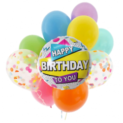節慶生日和彩色氣球組合
