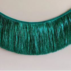 Tinsel Fringe Garland - Aqua Blue