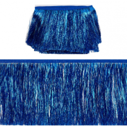 Tinsel Fringe Garland - Blue