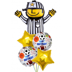 Referee Foil Balloon Bouquet of 5