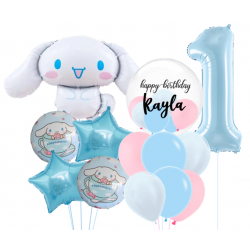  Personalized Bubble Balloon & number Bouquets (Cinnamoroll)