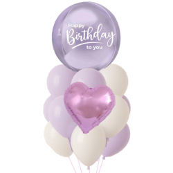      Personalized Orbz Foil Balloon Bouquet (Purple)