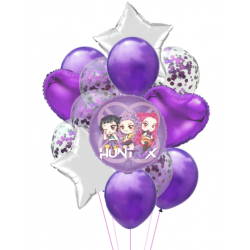       K-pop Demon Hunters Huntrix Balloon Bouquet (with weight)