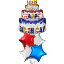 Ultraman鹹蛋超人鋁箔氣球組合5個(連氣球座) 