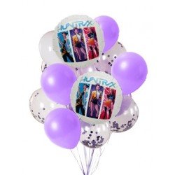       K-pop Demon Hunters Huntrix Latex Balloon Bouquet 01 (with weight)