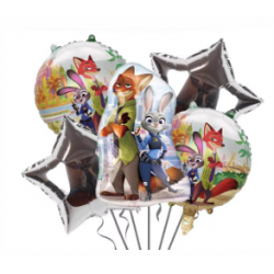 Zootopia Foil Balloon Bouquet (with weight) 02