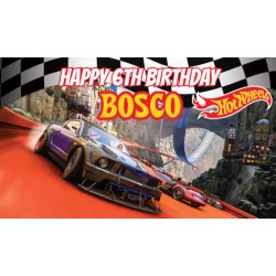      Personalized Hot Wheels Car Vinyl Banner (Style A)