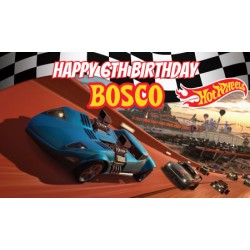      Personalized Hot Wheels Car Vinyl Banner (Style B)