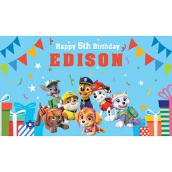 Personalized Paw Patrol Vinyl Banner (Style 01)