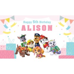 Personalized Paw Patrol Vinyl Banner (Style 02)
