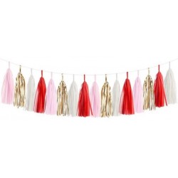 Tassel Garland -  Gold White Red