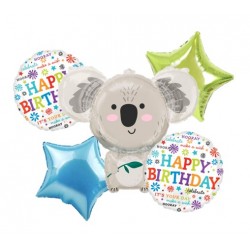 樹熊生日鋁質氣球組合 (連氣球座)