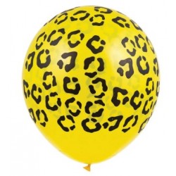 11" Round Safari - Leopard Spots Latex Balloon (with helium)