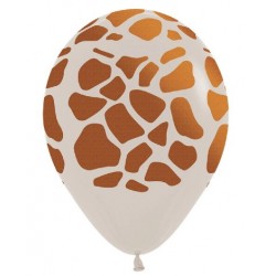 11" Round Safari - Giraffe Latex Balloon (with helium)