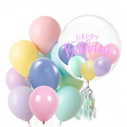                       Personalized Bubble Balloon Bouquet (Pastel Color) 