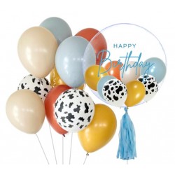              Personalized Bubble Balloon Bouquet (Cowboy) 
