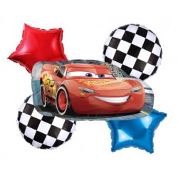     Cars 3 McQueen Foil Balloon Bouquet of 5 (with weight)