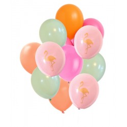   Flamingo Latex Balloon Bouquet (with weight) 