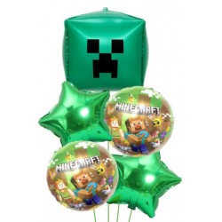 Minecraft Creeper氣球組合 - 5個