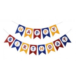         Toybox Classics Happy Birthday Fish Tail Bunting (16cm x 11cm, 13 flags)