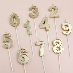 Number Candle - Gold