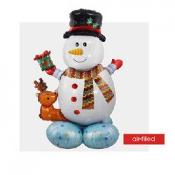  Snowman & Reindeer Airloonz Foil Balloon 36"H