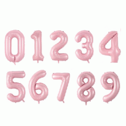 34" Number Foil Balloon - Light Pink