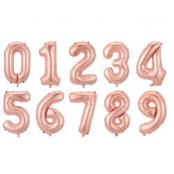34" Number Foil Balloon - Rose Gold