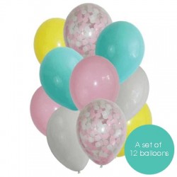 Confetti Balloon Bouquet of 12 - Colorful (with weight)