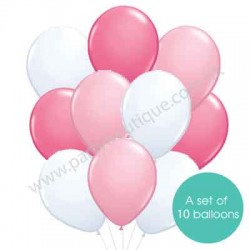 Latex Balloon Bouquet of 10 - Style 01 (with weight)