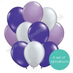 橡膠氣球組合10個 - 款式 13 (連氣球座)