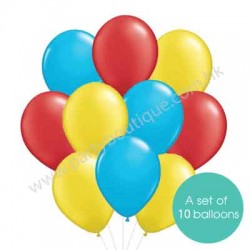 Latex Balloon Bouquet of 10 - Style 04 (with weight)