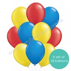 Latex Balloon Bouquet of 10 - Style 05 (with weight)