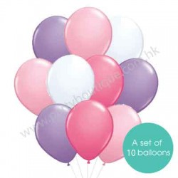 Latex Balloon Bouquet of 10 - Style 07 (with weight)