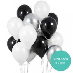 Latex Balloon Bouquet of 16 - Style 09 (with weight)