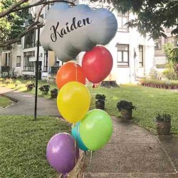 Personalized Puffy Cloud Balloon Bouquet