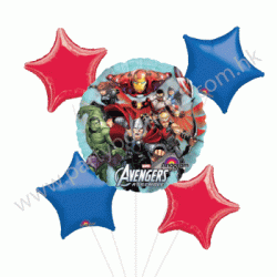 Avengers Balloon Bouquet of 5 (with weight)