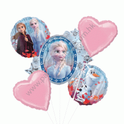 Disney Frozen II Foil Balloon Bouquet of 5 (with weight)
