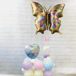   Mother's Day Butterfly Balloon Pillar